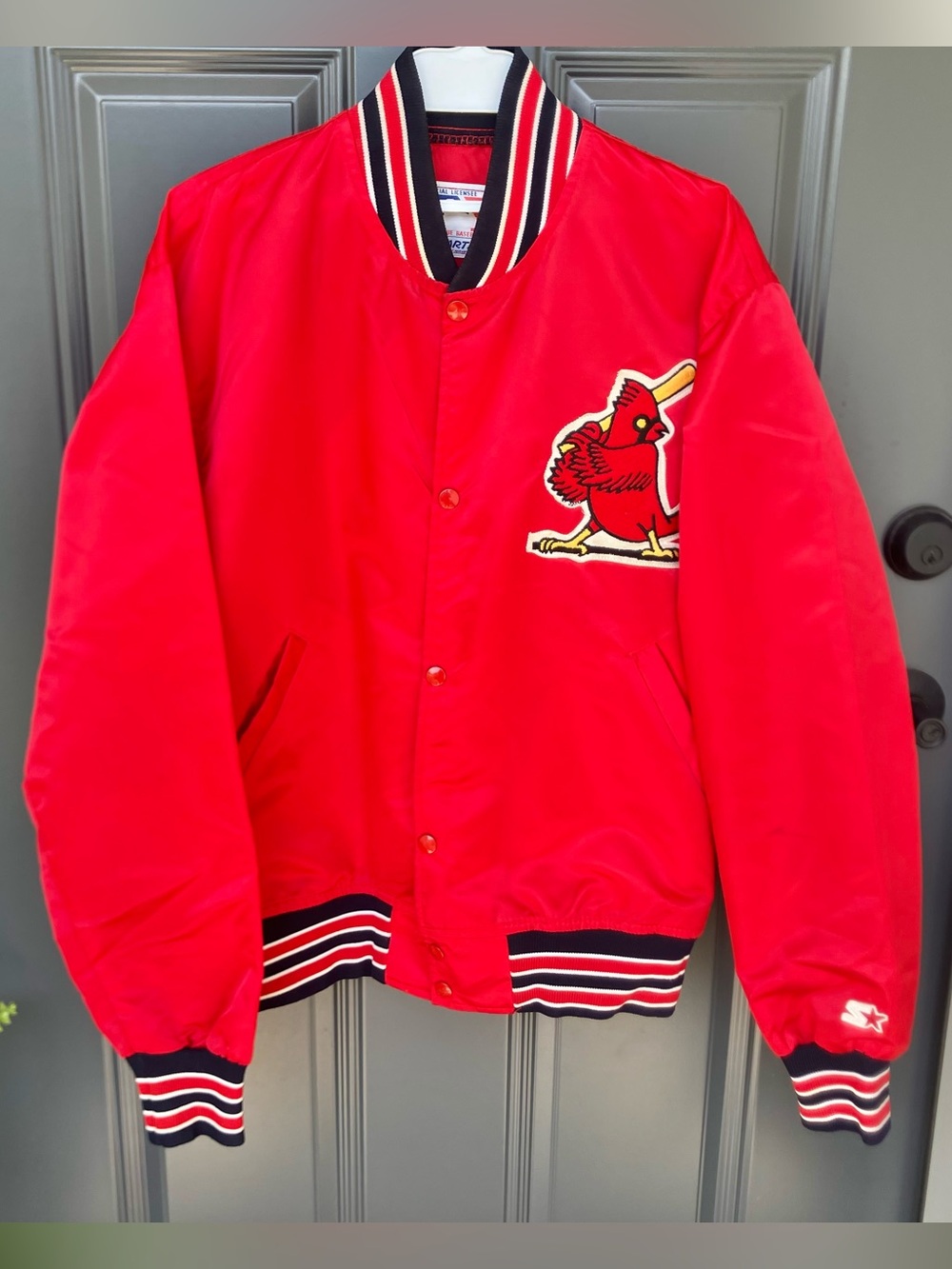 Vintage Starter Jacket St. Louis Cardinals Size Large MLB Retro Button Up Coat